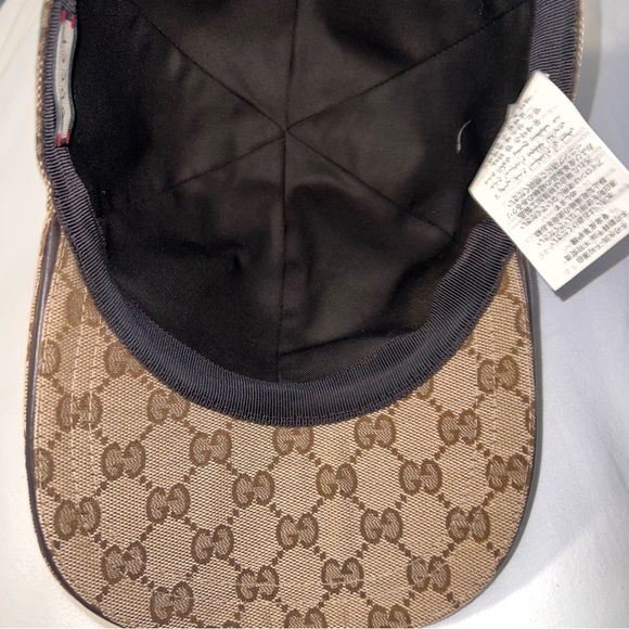 Gucci ORIGINAL GG CANVAS BASEBALL HAT WITH WEB - Picture 5 of 16